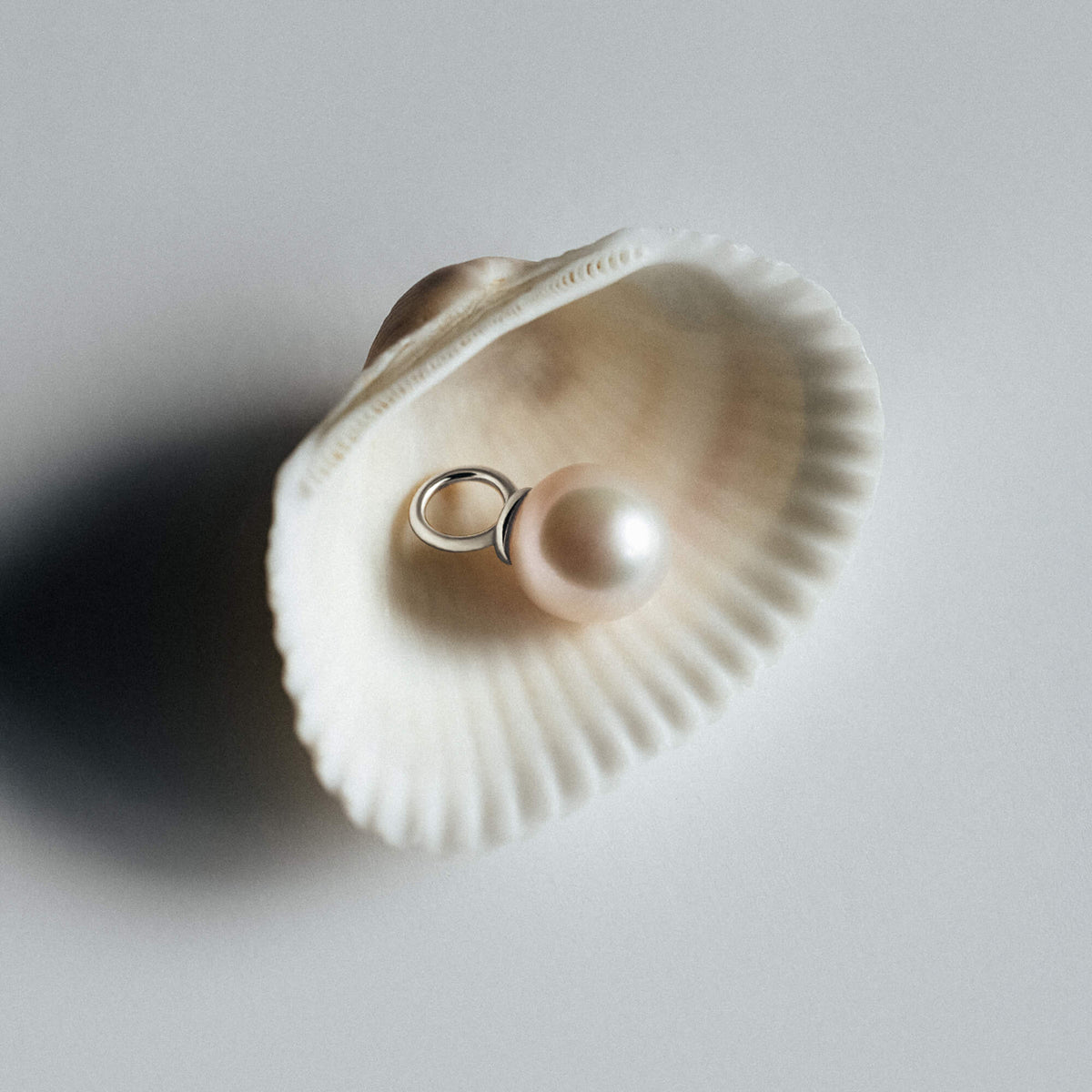 La Clara Pearl Drop Pavé Hoop Earrings