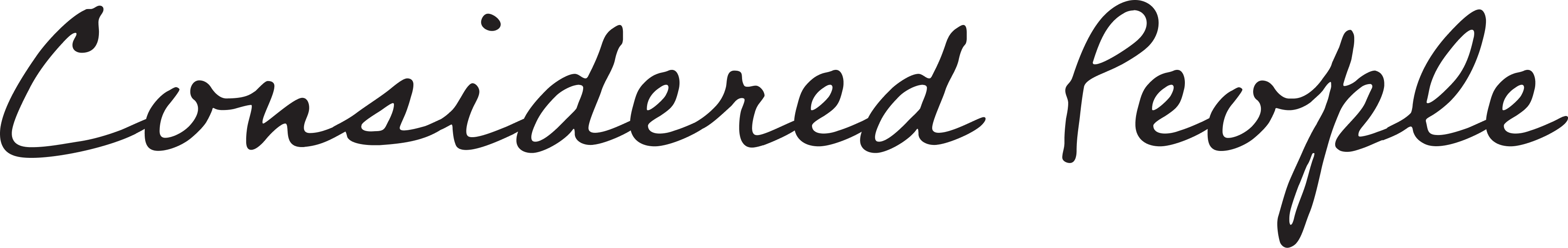Text 'Considered People' in a cursive font on a white background