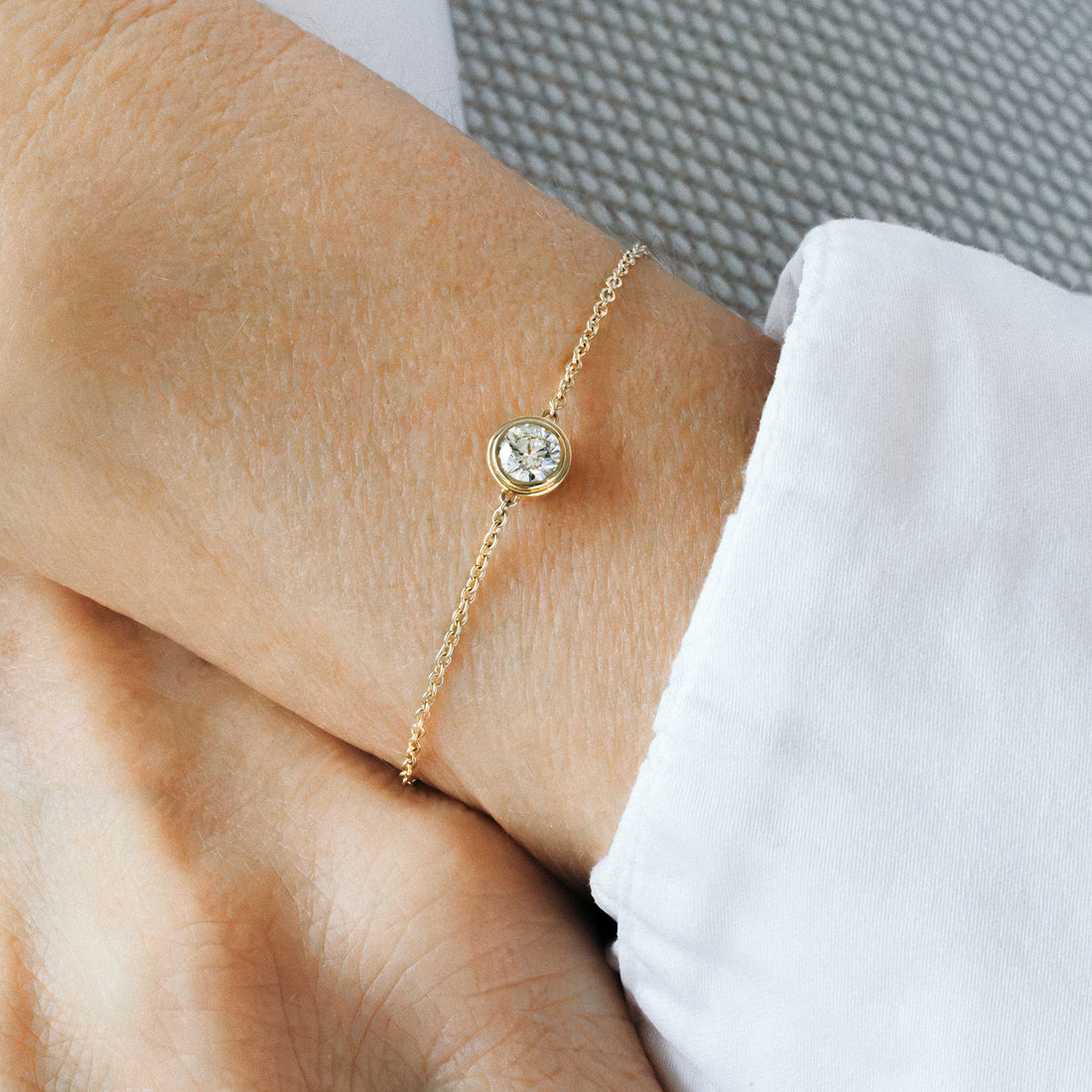 0.5ct lab grown diamond bracelet in solid gold by BY TONIN New Zealand, luxury gift idea.