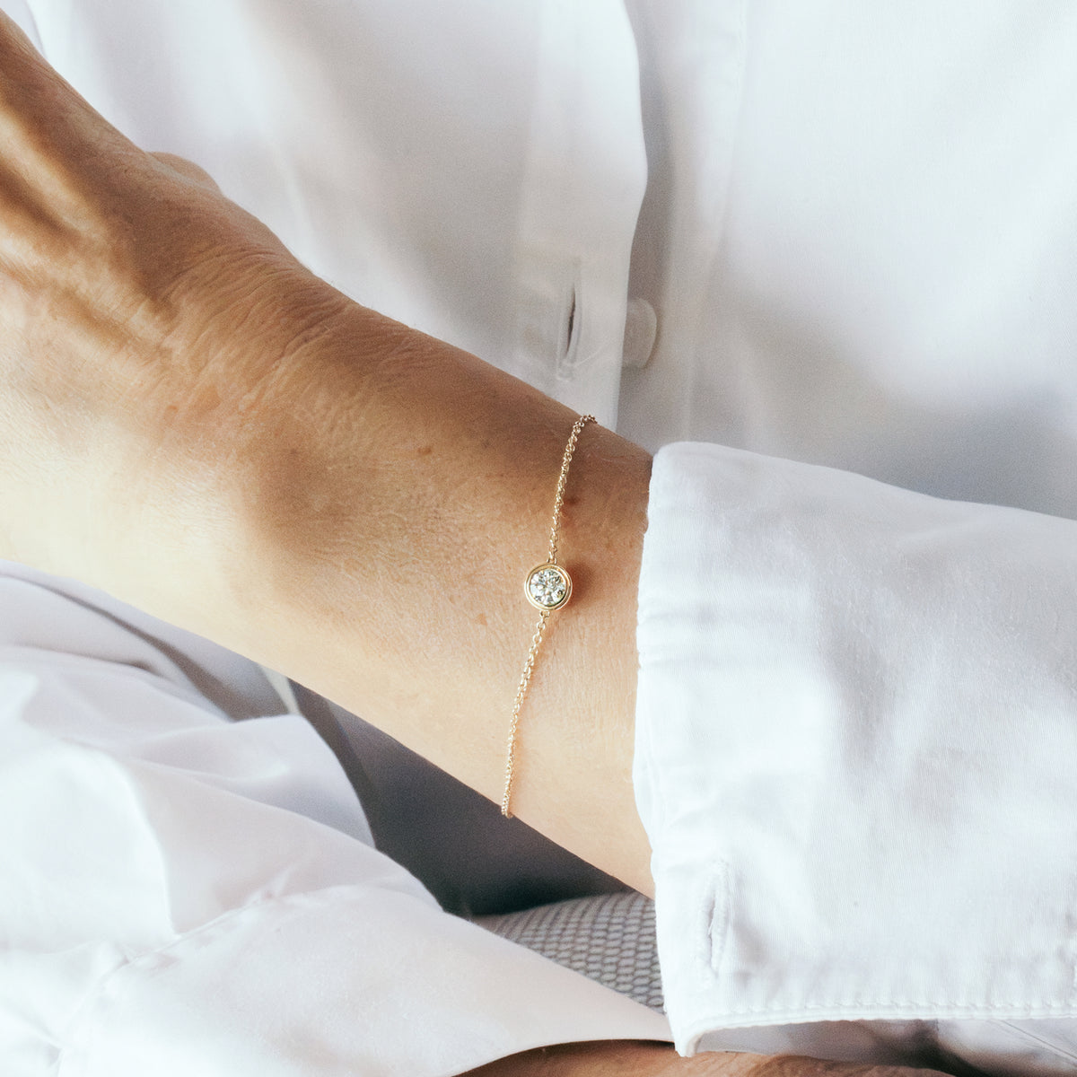 A Pulseira Solitário de Diamantes